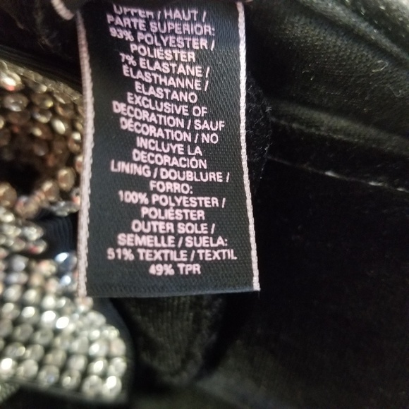 Victoria's Secret Black  Rhinestones Slippers - Picture 5 of 8